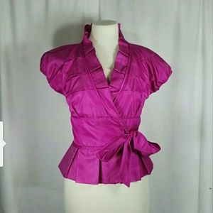 DVF silk peplum wrap top - Dylann style